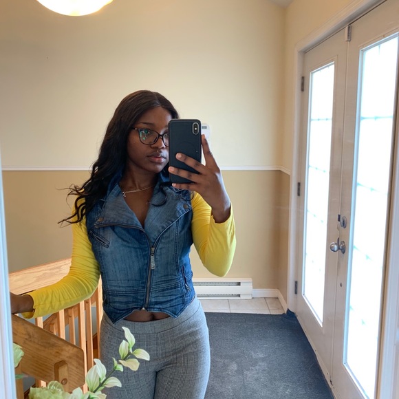 Jeans jacket sleeveless Apple bottom - Picture 12 of 16